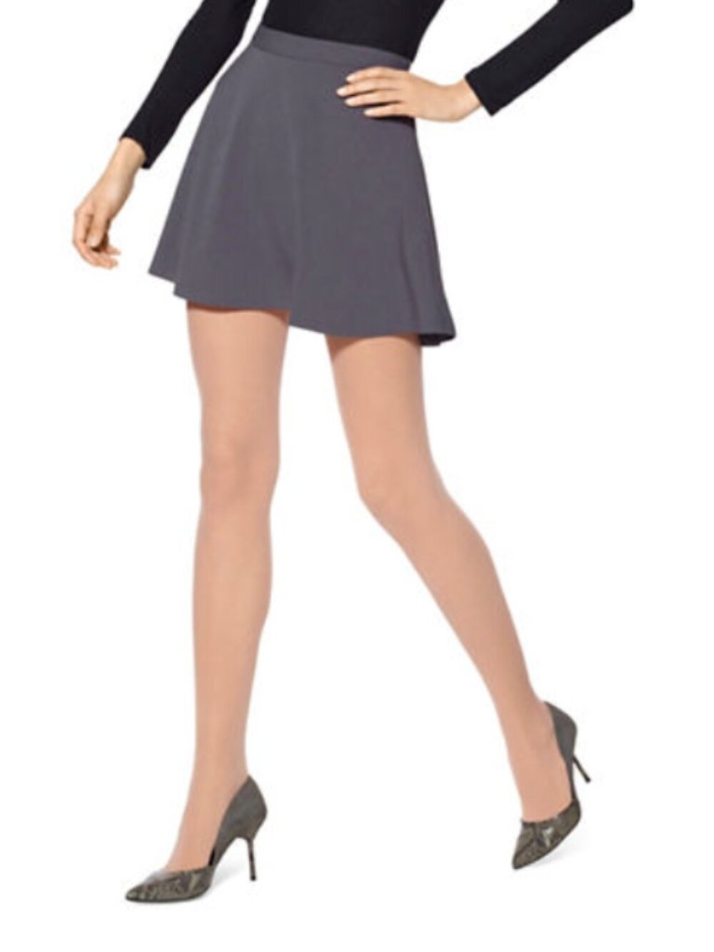 Hue Women's Control Top Sheer Tights - Natural